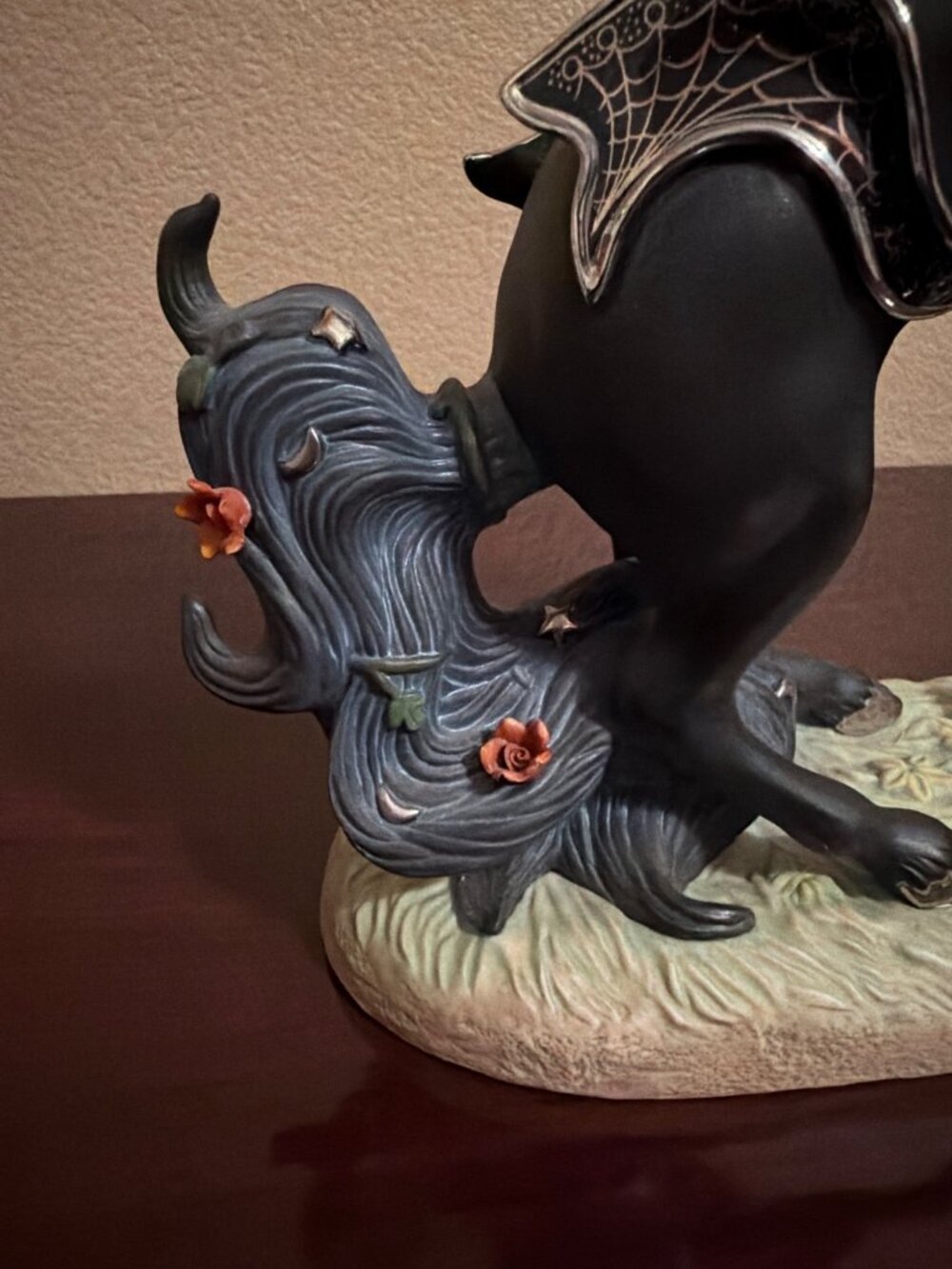 2002 Princeton Gallery Halloween Magic Unicorn Black Porcelain Figurine - No Box - Picture 13 of 17